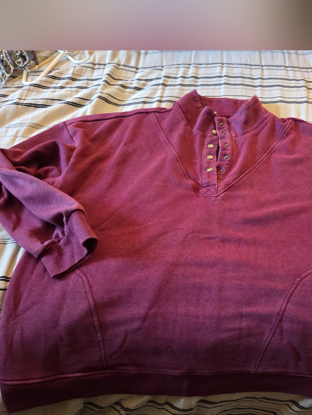 Pullover Quarter-Snap Sweater
